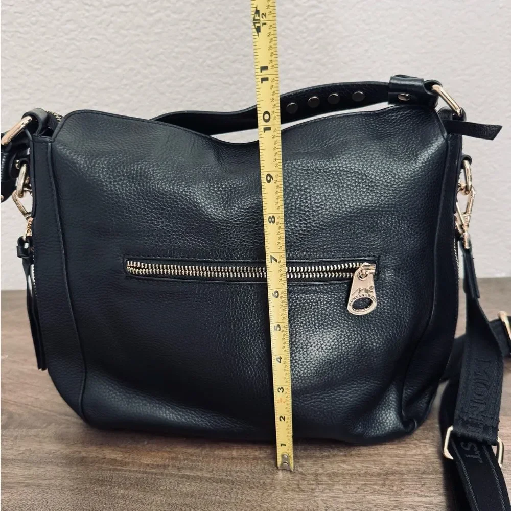 Montana West Concealed Carry Black Gold Studded Crossbody Purse Bag